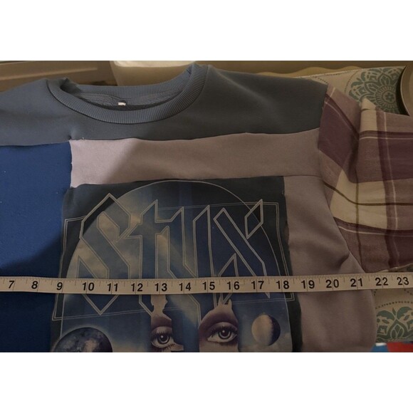 Patchwork Upcycle Reworked Oversize Styx Sweater S/M - Picture 3 of 4